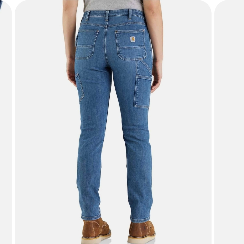 Carhartt women's rugged flex straight fit double front jeans